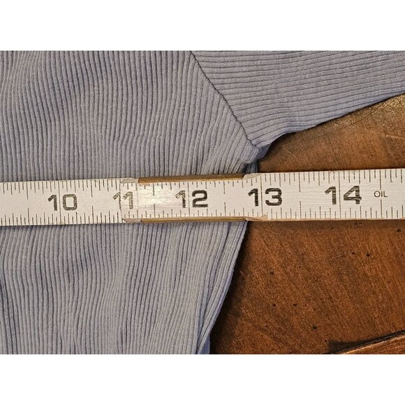 Urban nation baby t ribbed small blue long sleeve crop Y2k 100%cotton - Picture 5 of 9